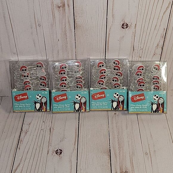 Lot 4 The Nightmare Before Christmas Mini String Lights Disneys Jack Skellington - Picture 1 of 5